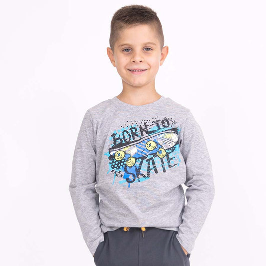 Chlapecké tričko s dlouhým rukávem Born To Skate