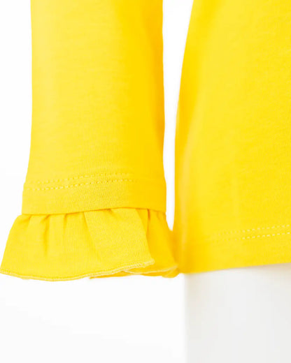 Dívčí tričko s dlouhým rukávem Enchated Unicorn Yellow