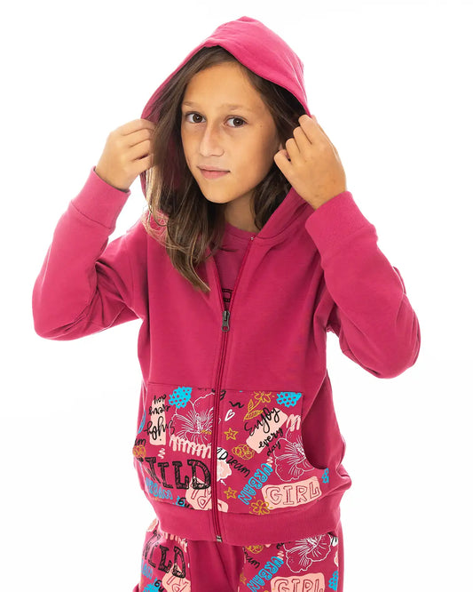 Dívčí mikina na zip Wild