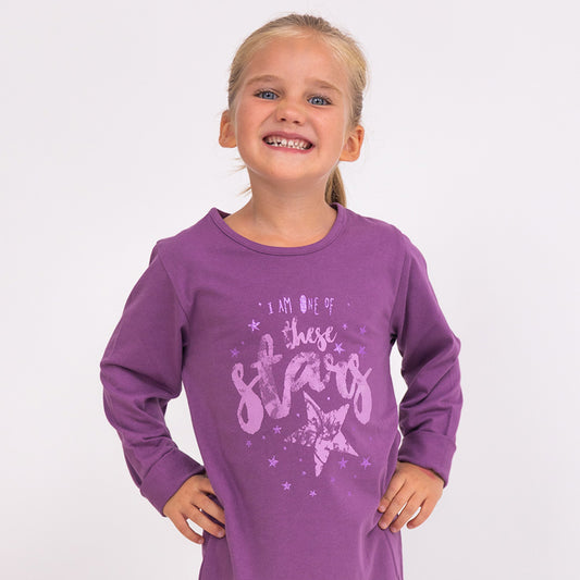 Dívčí tričko s dlouhým rukávem Stars