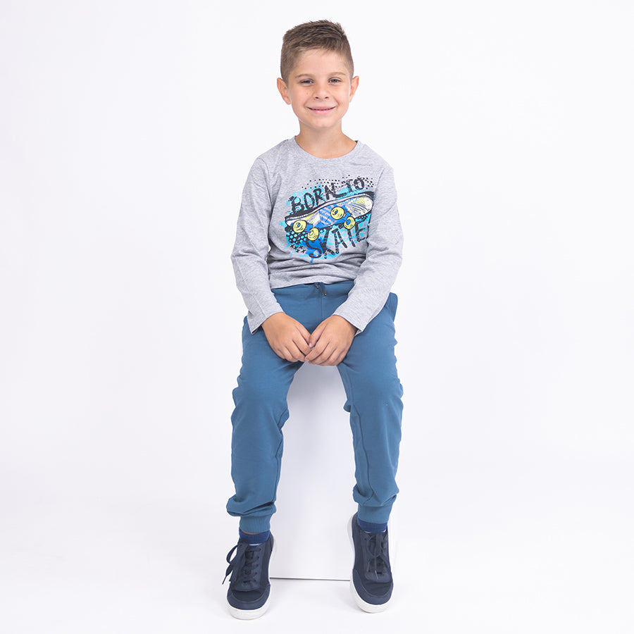 Chlapecké tričko s dlouhým rukávem Born To Skate